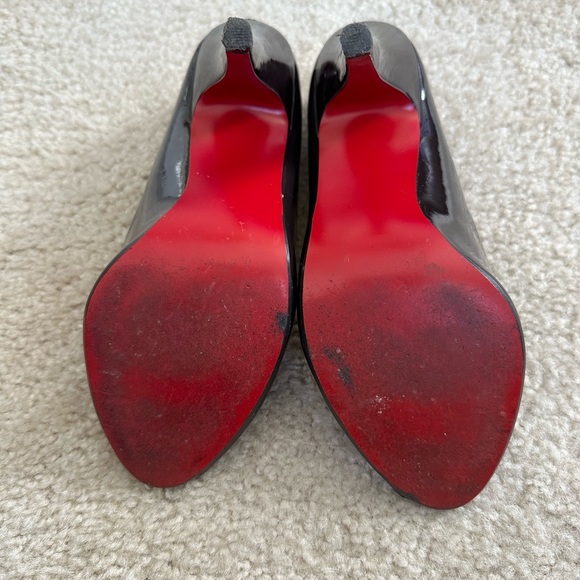 Shiny Peep toe heels size 7 - Picture 3 of 3